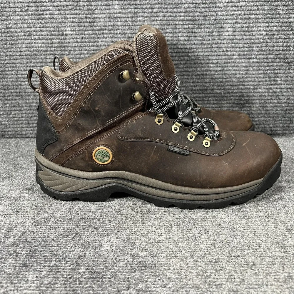 Timberland Boots Mens Size 15 Brown Leather Waterproof Hiking Outdoor 12135